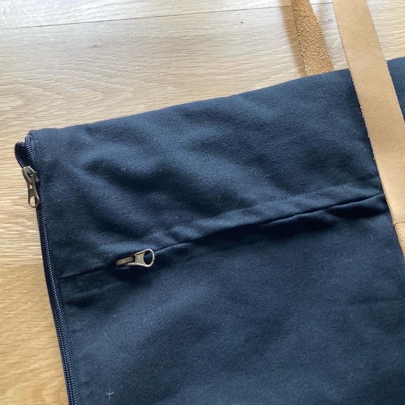 Portfolio Bag Black Canvas + Leather from The Crafter’s Box Ethically Made - Picture 12 of 14
